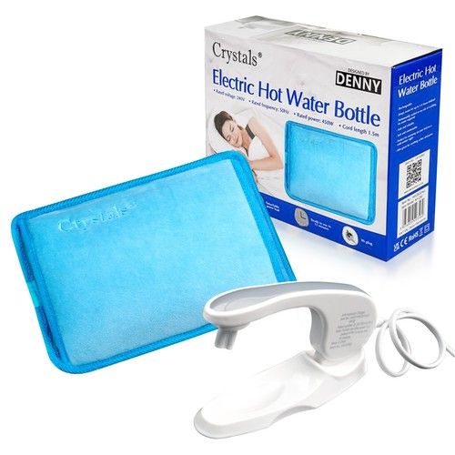 ELECTRIC RECHARGEABLE HOT WATER BOTTLE BED HAND WARMER MASSAGING HEAT PAD