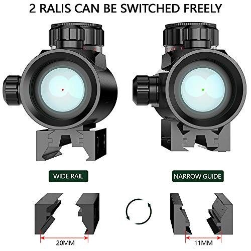 1X40 Red Dot Sight Red Green Dot Illuminated,11mm/20mm Rail,Protector — image 3