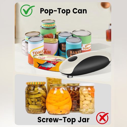 One Touch Rechargeable Tin Can Opener Automatic Smooth Edge for Arthritic Hands — image 7