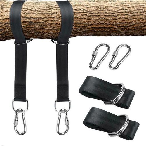 Tree Swing Hanging Straps Hammock Heavy Duty Kit for Chair Adjustable Carabiner