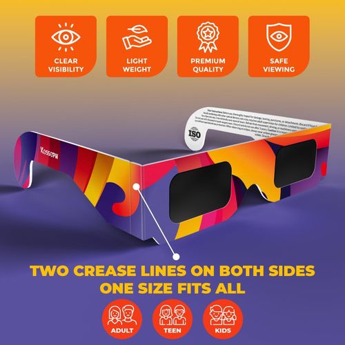 Kesseph Solar Eclipse Glasses 10 Pack CE ISO Certified UV Protection — image 2