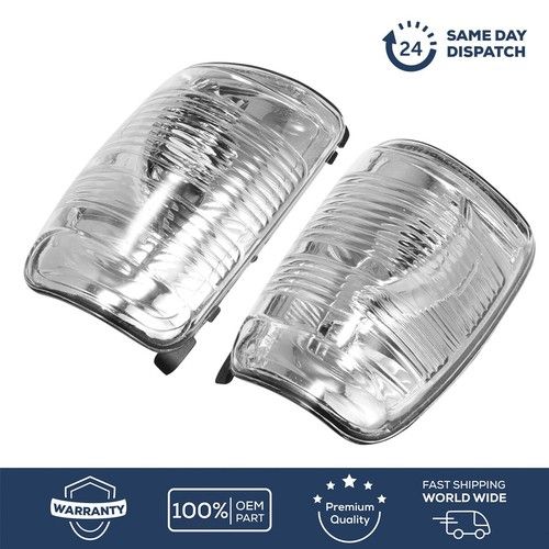 RIGHT+LEFT DOOR WING MIRROR INDICATOR LENS CLEAR FOR TRANSIT MK8 1847389 2014 ON