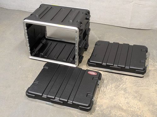 19" 8U Double End SKB Orange CA. Rack Mount Transport Flight Storage Case Box
