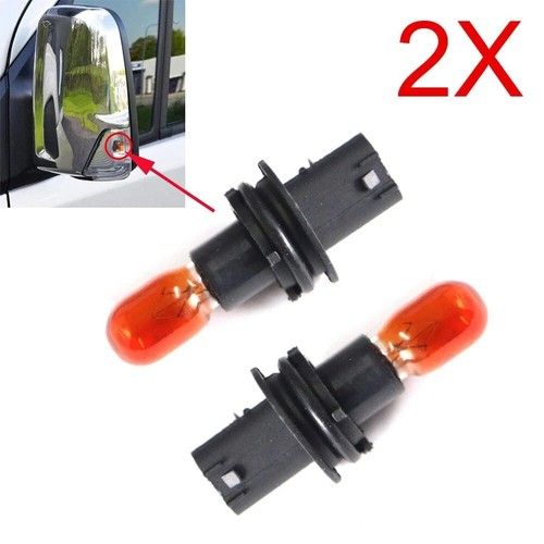 For Mercedes Sprinter W906 Vw Crafter Wing Mirror Indicator Lamps X2 Bulb Holder