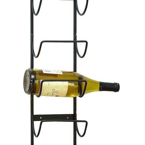 5 Bottle Wine Rack Black Metal Wall Mounted Storage Holder Shelf Kitchen Vine UK — image 14