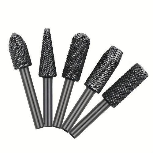 5pcs Metal Cutter Drill Bits Rotary Bits Rasp For Steel Grinding Carving Tool — image 2