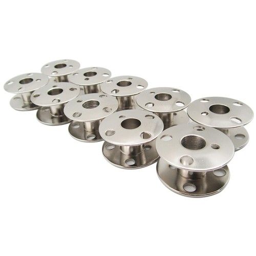 10PCS FIT FOR SINGER SEWING MACHINE METAL BOBBINS 201K/99K/66K/185K/401/411G/300