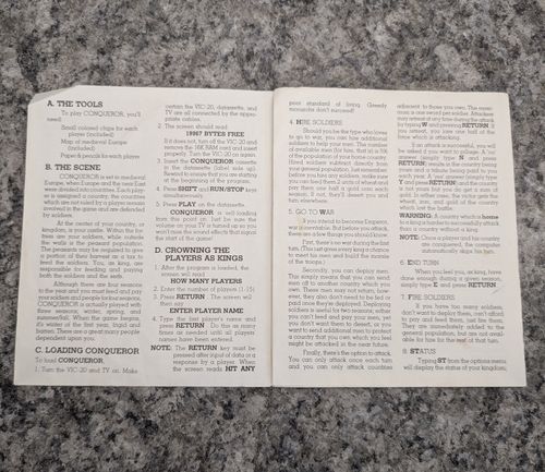 Conqueror Commodore VIC-20 Game Cassette Tape  Complete Map Rare CSA Retro — image 8