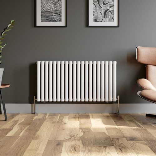 Designer Radiator Vertical Horizontal White Flat Panel Oval Column Double Rads — image 9