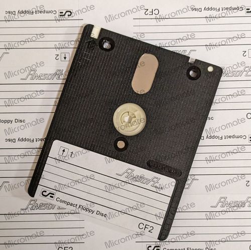 CF2 3" Floppy Disk Self Adhesive Labels, A4 Sheet of 8 - Amstrad/Amsoft Branded — image 2