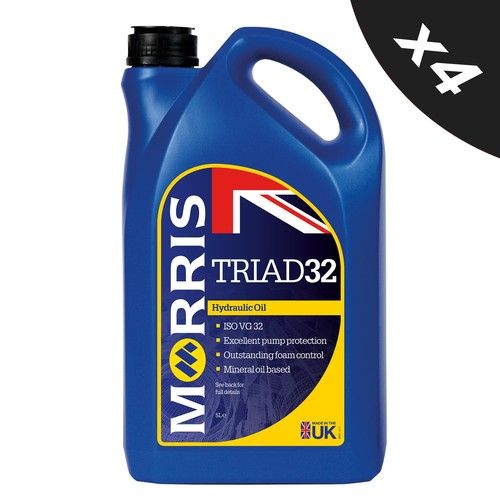 4x 5L MORRIS ISO 32 Hydraulic Oil High Grade Shell Tellus 27 DIN 51524 part 2