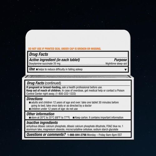 Unisom SleepTabs, Nighttime Sleep-aid, Doxylamine Succinate, 80 Tablets — image 2