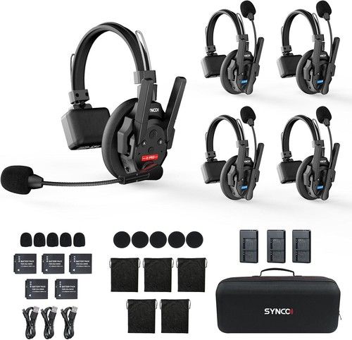 SYNCO XTALK XPRO5 Wireless Intercom Headset 2.4GHz System 5 Person 500m/1640ft