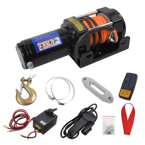 4500lb / 3500lb Electric Winch 12V Synthetic Rope Electric Winch Wireless Remote