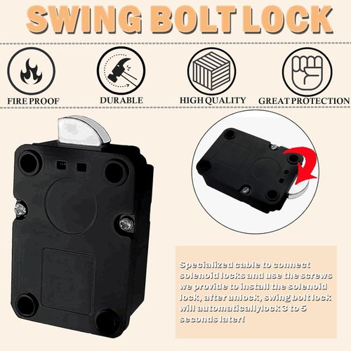 Gun Safe Lock Replacement & Swing Bolt Chrome Digital Keypad Electronic Lock — image 6