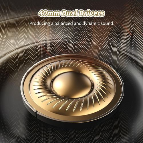 KVIDIO Bluetooth Over-Ear Headphones Wireless 65H Playtime Mic HiFi Stereo Black — image 5