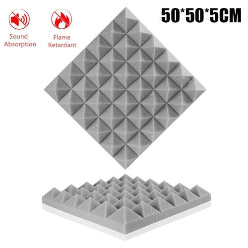 6-48x Thick Soundproofing Acoustic Foam Tiles Wall Panels Self-adhesive Studio
