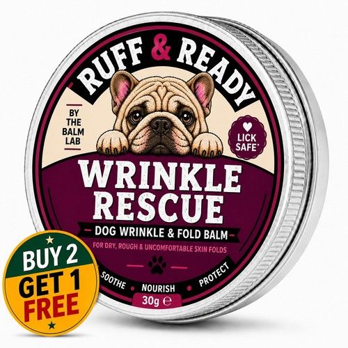 Dog Wrinkle & Fold Balm 30g | Bulldog Frenchie Pug Skin Fold Care Dry Rough Skin