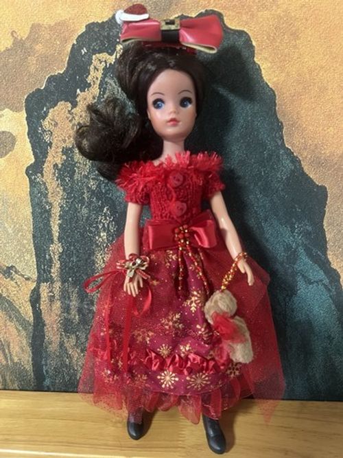 Pedigree Brunette Sindy Fashion Doll 1970s Vintage New Xmas Dress, Accessories