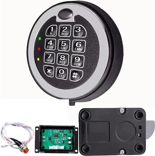 Gun Safe Lock Replacement with Swing Bolt Lock Chrome Electronic Digital Keypad