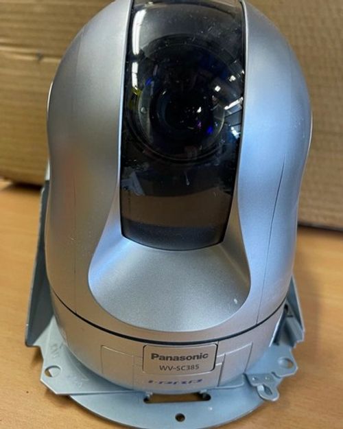 Panasonic WV-SC385 PTZ Pan-Tilt Zoom Wired Dome Security Camera w/ Mount Silver