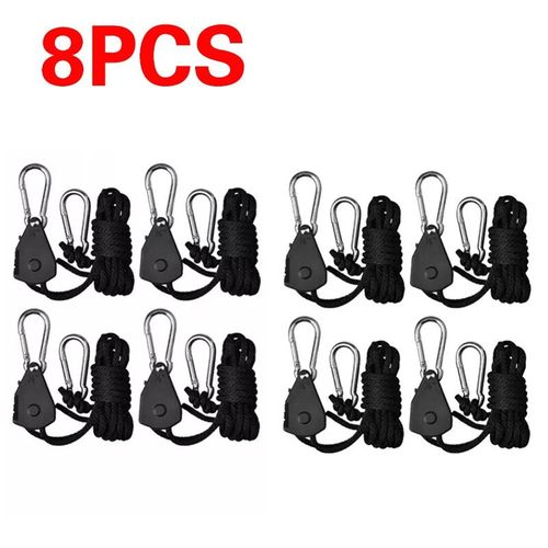 8x Rope Ratchet Adjustable Light Hanger Tent Carbon Filter Hydroponic Grow — image 6
