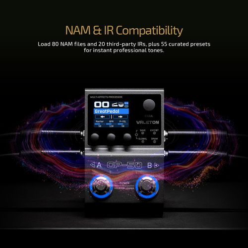 Valeton GP-50 Multi-Effects Processor NAM&IR Loader Guitar Simultaneous BT Pedal — image 3