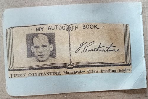 ORIGINAL AUTOGRAPH JIMMY CONSTANTINE Manchester City