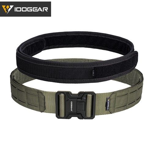 IDOGEAR 2 Inch Belt MOLLE for Men with Inner Belt Laser-cut Quick Release Camo