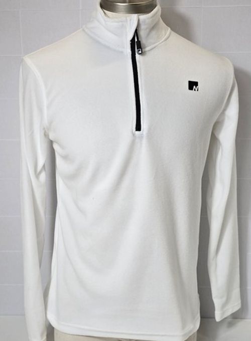 Nevica Women’s Ski Fleece Pullover Quarter Zip Top - White - Ladies Thermal
