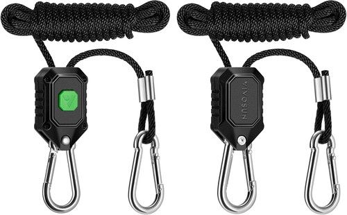 VIVOSUN 1-Pair 1/8 Inch Adjustable Grow Light Hanger,Heavy Duty Rope Hanger