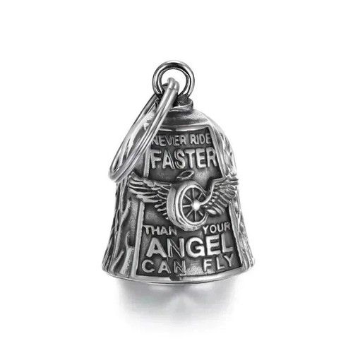 Guardian Bell Pendant Angel Wings Motorcycle Luck Bell Luck Gremlin Ride