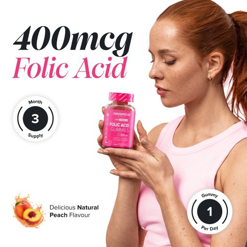 Folic Acid 400mcg | Pregnancy Vitamins Vegan Folate Supplement Gummy — image 2