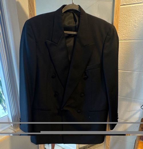 Federico Pucci vintage Men's Black Double Breasted Tuxedo/Formal Jacket 42R