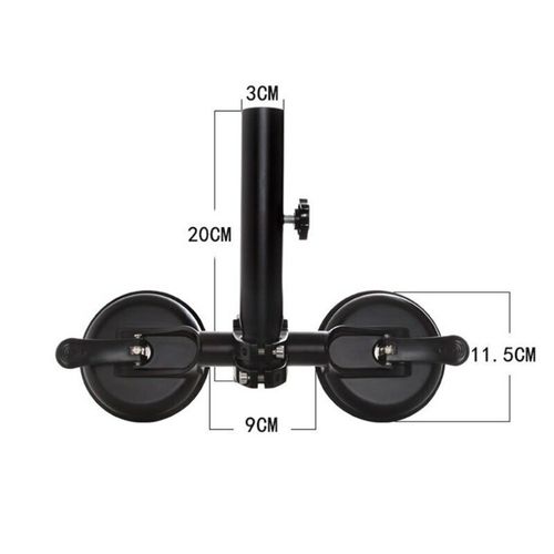NEW Car Double Suction Cup Mount Flag Pole Holder Bracket Adjustable Heavy Duty — image 2