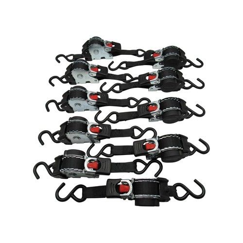 Retractable Ratchet Straps 3M (Lashing Tie Down Auto Trailer S Hook Cargo)