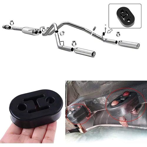 4PCS Car Exhaust Rubber Heavy Duty Pipe Mount Brackets Hanger Universal Black UK — image 11