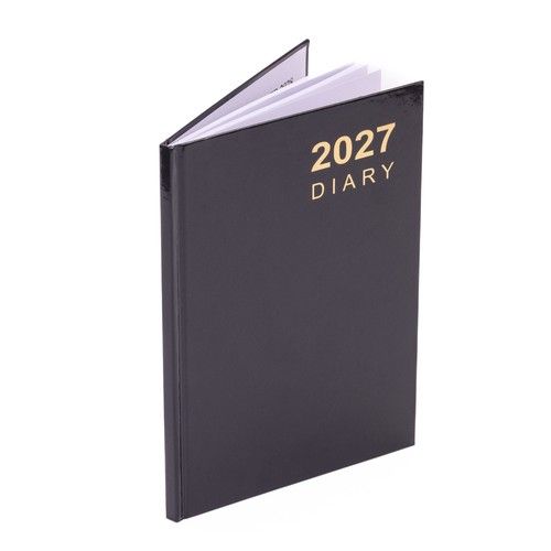 2027 A5 Week To View Diary Full Year Planner Organiser Hardback Cover