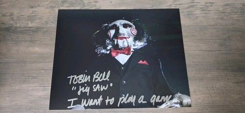 TOBIN BELL JIGSAW SIGNED 10 X 8 AUTOGRAPHED STUNNING PHOTO WITH QUOTE...REAL 