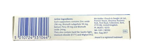 Anusol 3 Way Action Suppositories for Haemorrhoids Treatment - 12pack  EXP:09/28 — image 3