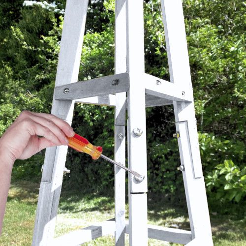 1.9m Garden Wooden Obelisk Pyramid Plant Support Trellis Climbing Frame Outdoor — image 12
