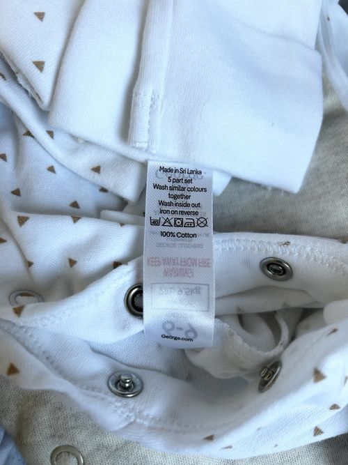 Baby Sleepsuits 5 Pack From George Unisex 6-9 Months New with Tags — image 4