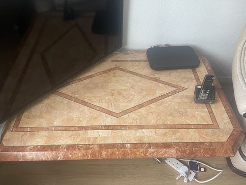 Marble Top Coffee Table with Marble Stand — image 2
