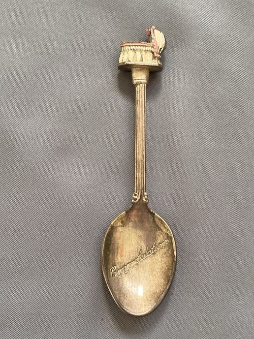 Silver Plated Spoon Christening Baby Spoon. Vintage and in good condition. — image 1