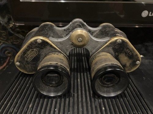 German WWII E Leitz Wetzlar Dienstglas 6x30 Binoculars Ser No169837.