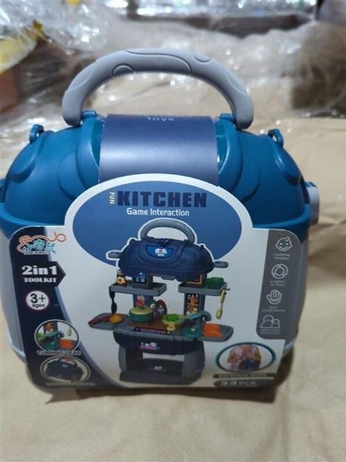 2 in 1 Kids Pretended Play Toy Set Backpack Porable Carry Case Tool Accessories