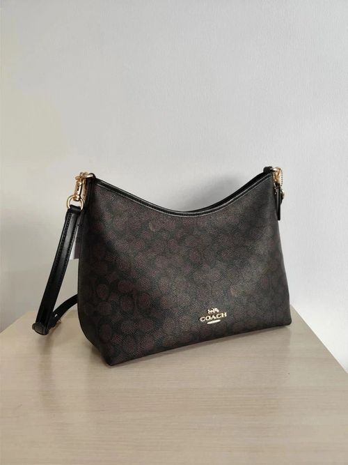 COACH CV975 Laurel In Signature Leather Walnut/Black outlet New JPN — image 4
