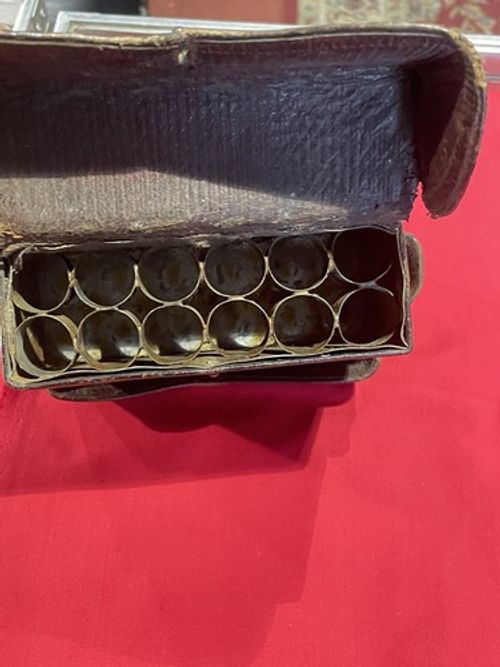 Antique Victorian Leather cartridge case