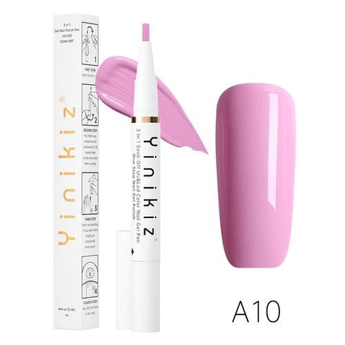 Gel Polish Nail Pen 3 in 1 Manicure One Step Nail Varnish Hybrid Base & Top Coat