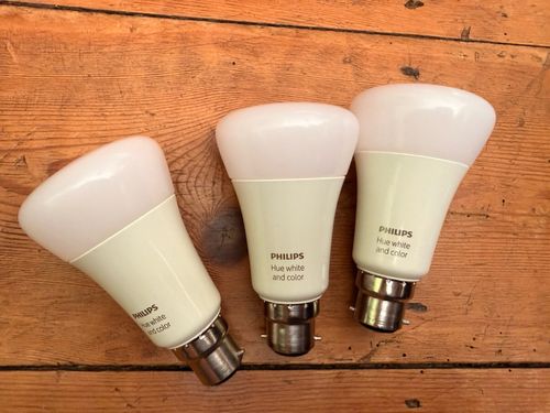 3x Philips Hue White & Colour ambiance LED Smart Bulb B22 bayonet — image 1